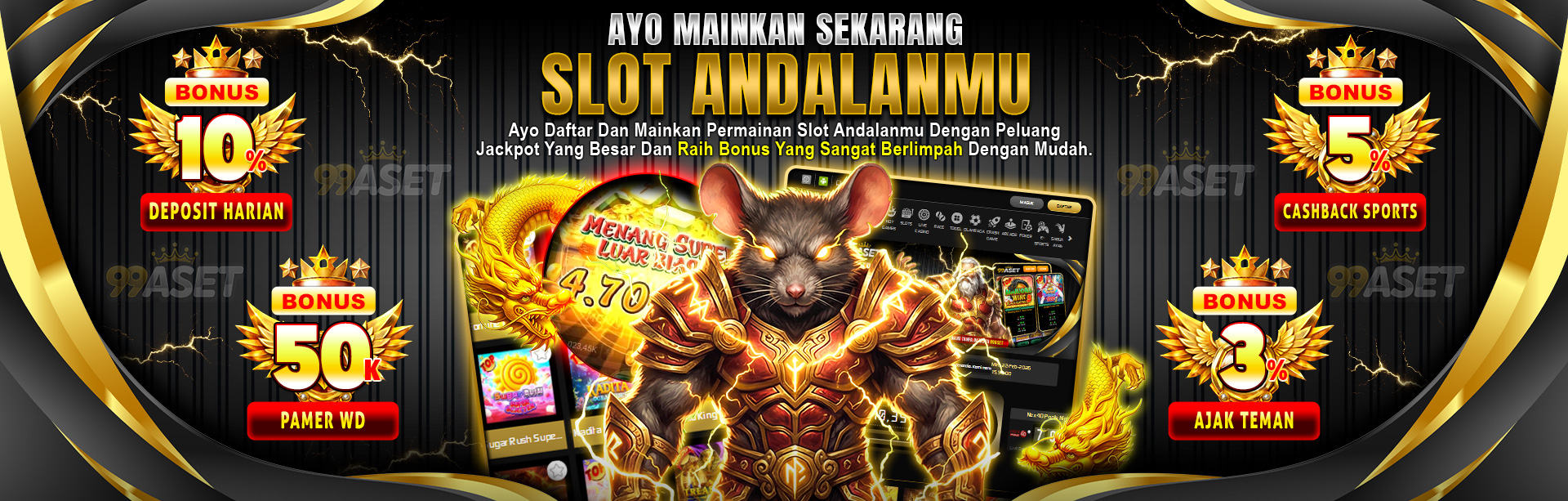 MAINKAN SLOT ANDALANMU DI 99ASET