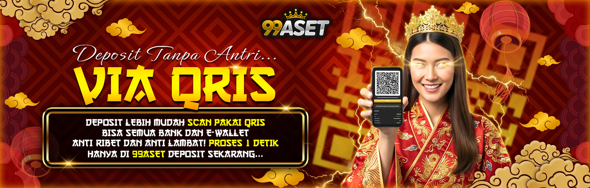 DEPOSIT VIA QRIS PROSES INSTAN DI 99ASET